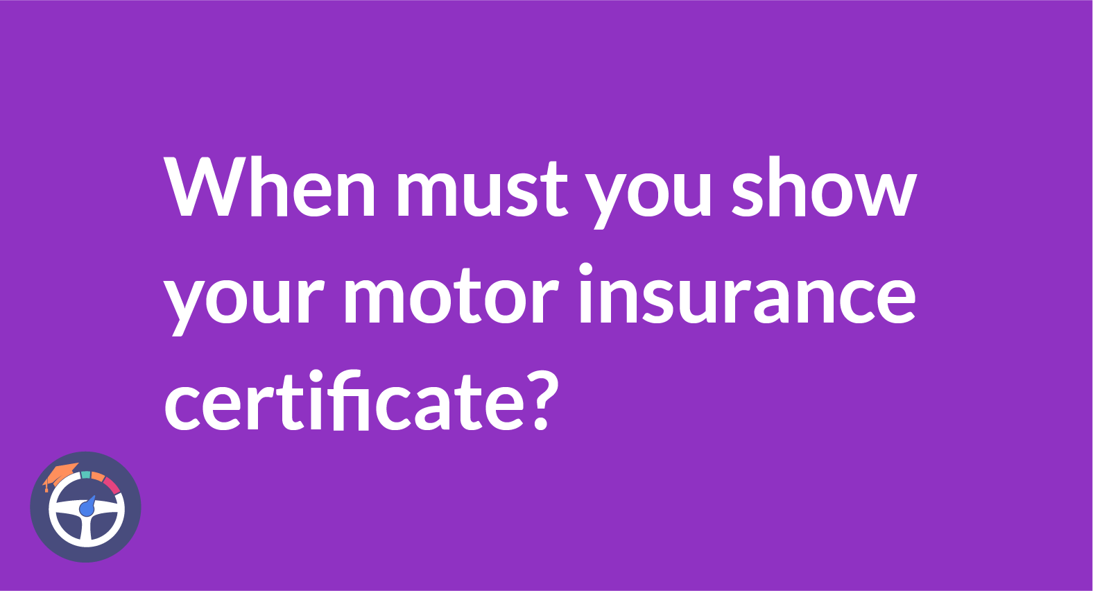 Certificate of Motor Insurance