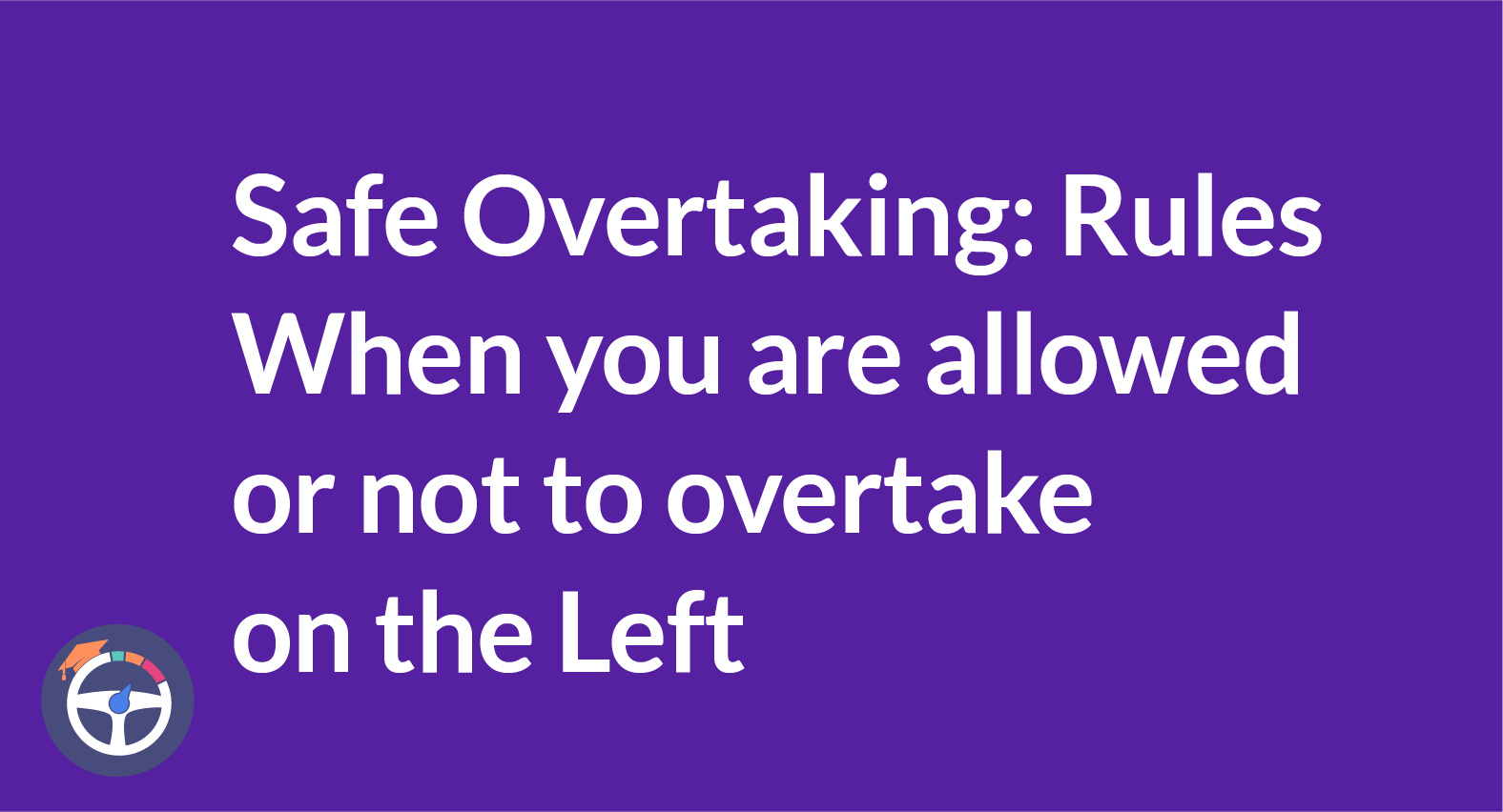 Overtaking on the left