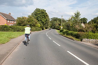 You're travelling along this road. How should you pass the cyclist? - You're travelling along this road. How should you pass the cyclist?